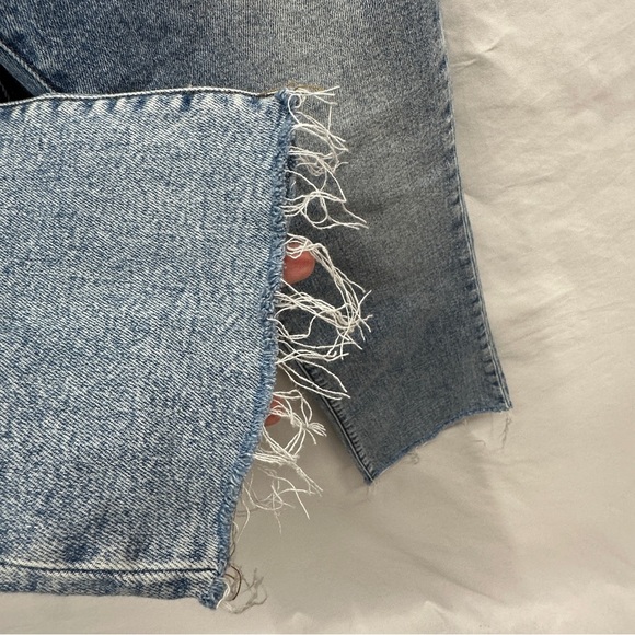 Daze Denim Pretty Please Shy Girl High Rise Crop Distressed Flare Jeans Size 28 - Picture 8 of 11